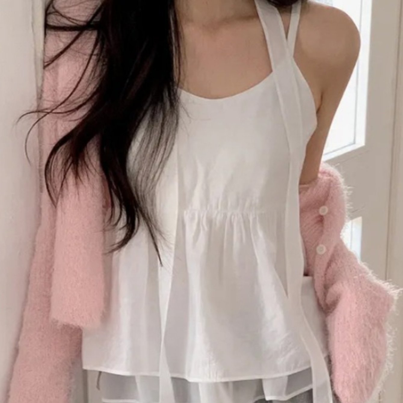 Y2K Women's Sleeveless Tie-Front Crop Top - Stretchy Polyester Vest with Ribbed Cuffs, Machine Washable Casual Streetwear for All-Season Layering