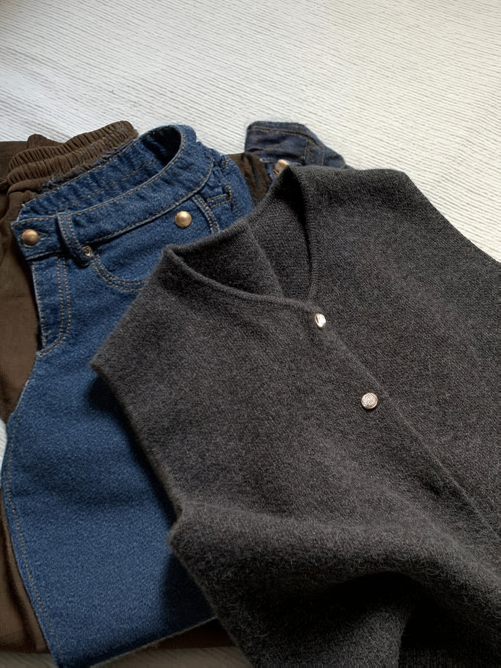 Women'S Chic Cardigan Vest - Button-Up Sleeveless Pullover with Ribbed Texture, Dark Gray, Perfect for Spring\u002FSummer\u002FFall, Casual Wear, Casual Wear Vest | Buttonup Cardigan | Construction, Cardigan Vest