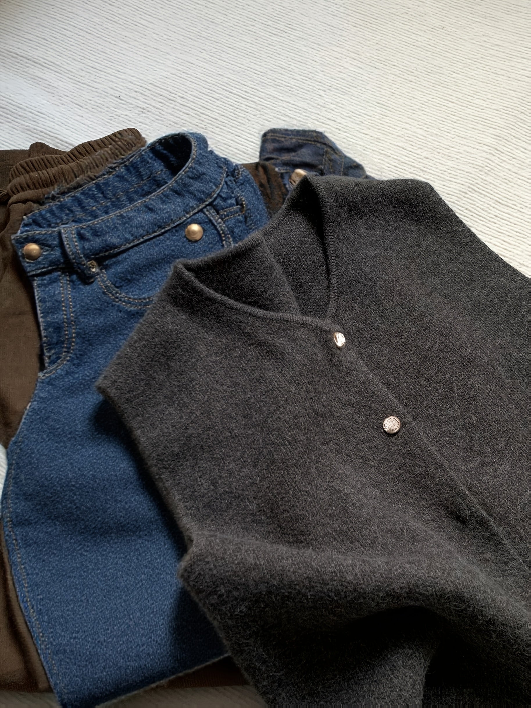 Women'S Chic Cardigan Vest - Button-Up Sleeveless Pullover with Ribbed Texture, Dark Gray, Perfect for Spring\u002FSummer\u002FFall, Casual Wear, Casual Wear Vest | Buttonup Cardigan | Construction, Cardigan Vest