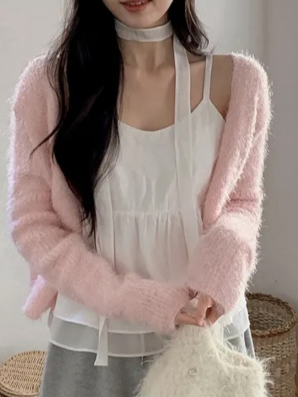 Y2K Women's Sleeveless Tie-Front Crop Top - Stretchy Polyester Vest with Ribbed Cuffs, Machine Washable Casual Streetwear for All-Season Layering