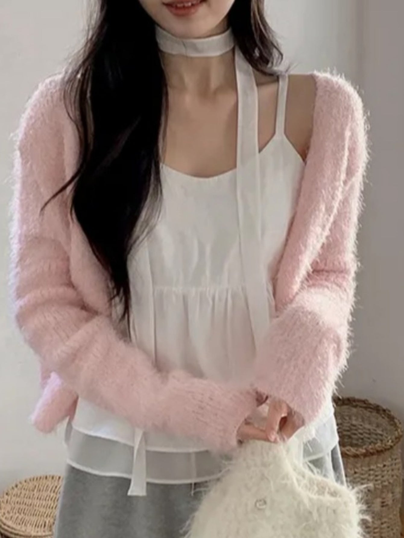 Y2K Women's Sleeveless Tie-Front Crop Top - Stretchy Polyester Vest with Ribbed Cuffs, Machine Washable Casual Streetwear for All-Season Layering