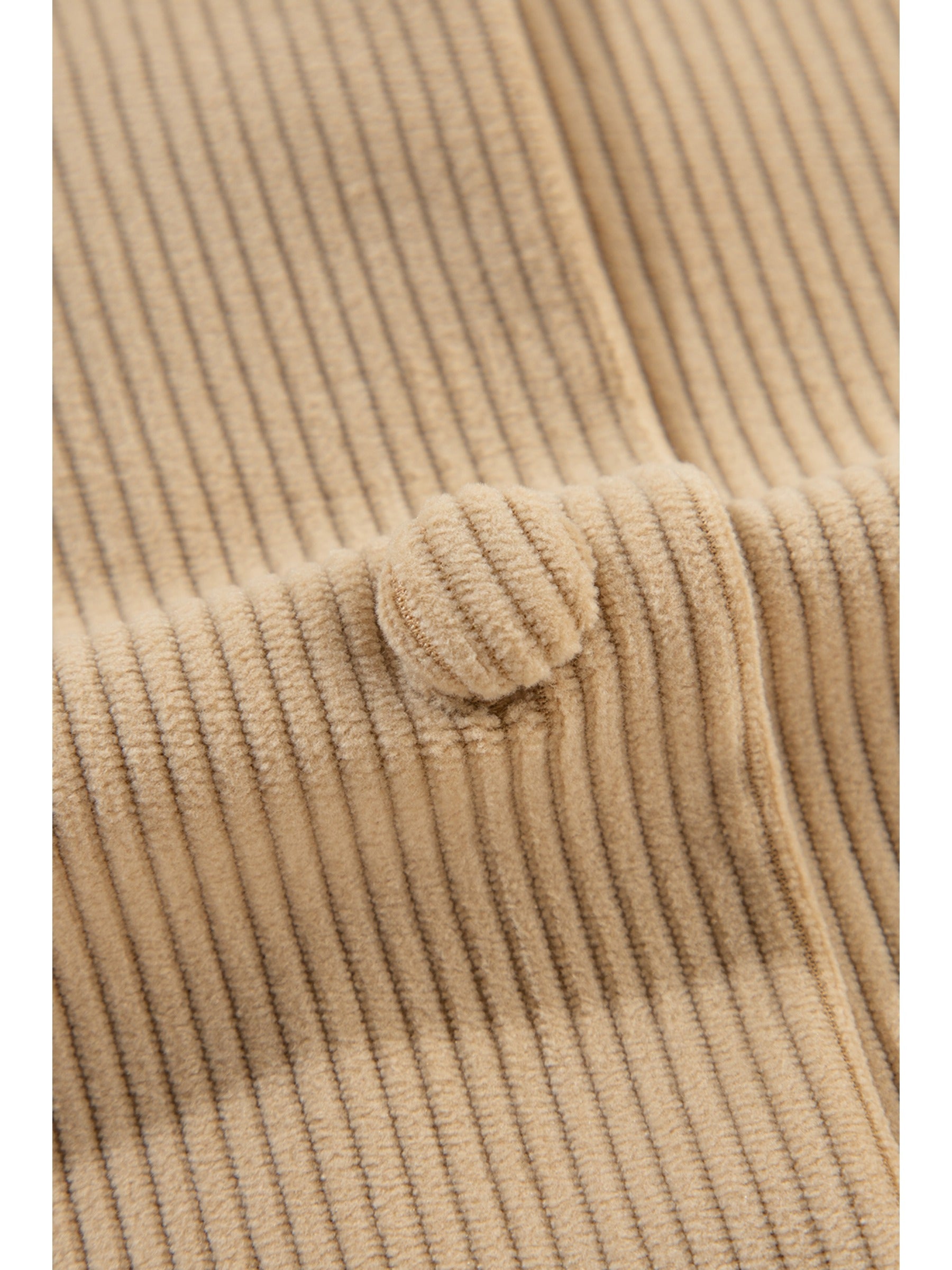 Womens Corduroy Sherpa Jackets Button Long Sleeve Fleece Outwear Coat with Pockets