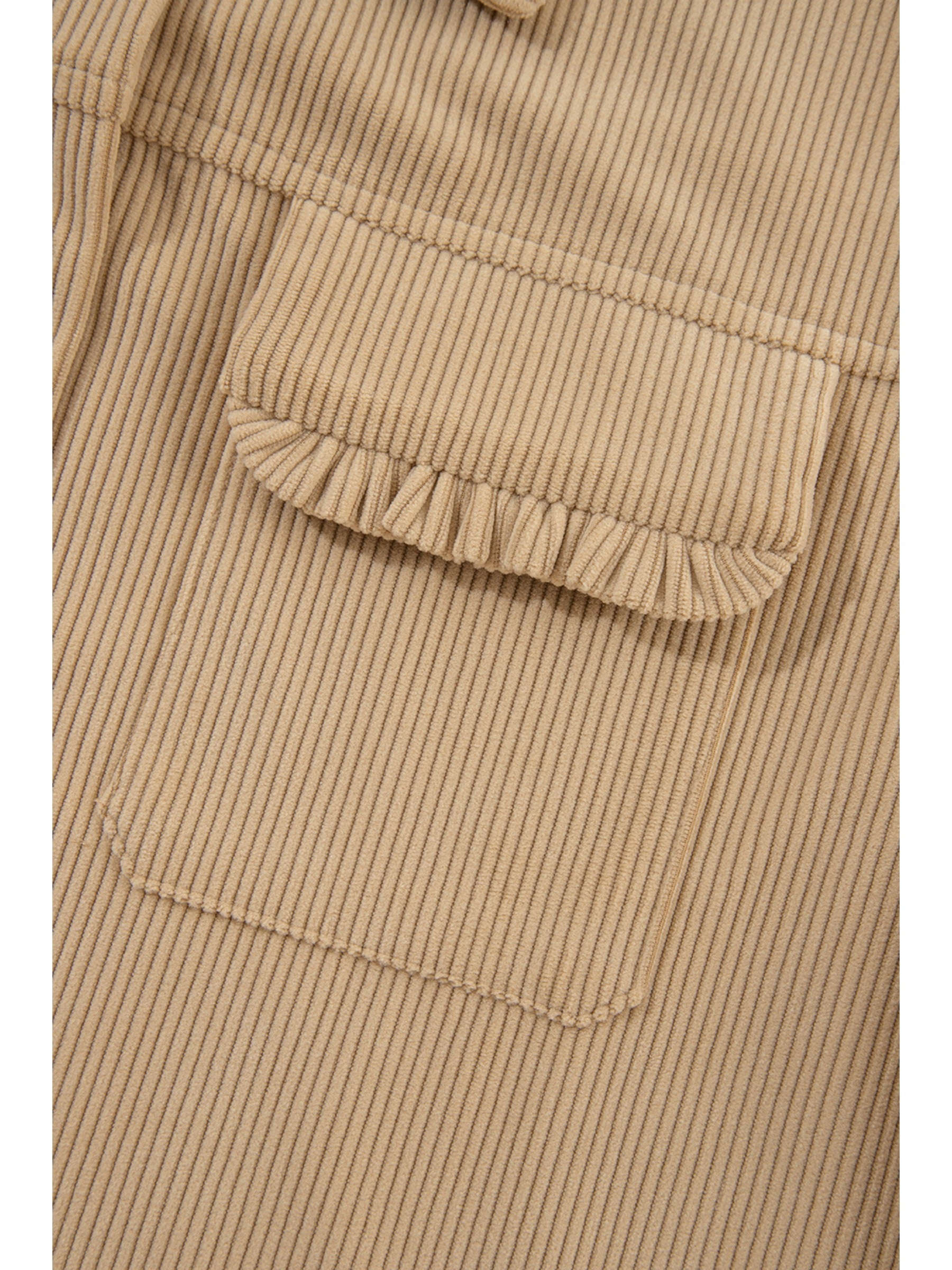 Womens Corduroy Sherpa Jackets Button Long Sleeve Fleece Outwear Coat with Pockets