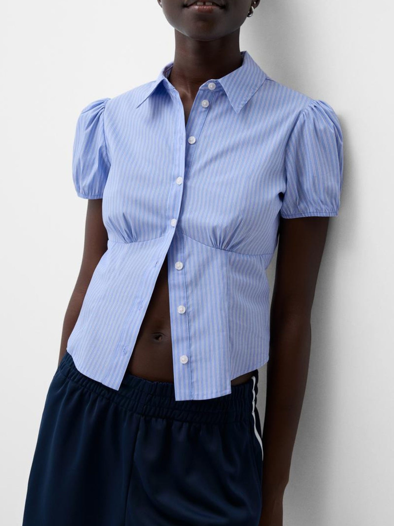 Vintage Plaid Cap Sleeve Fitted Blouse Tops Cottage Aesthetic Y2k Button Up T-shirt Y2k Gingham Crop Tops Women Retro Tees