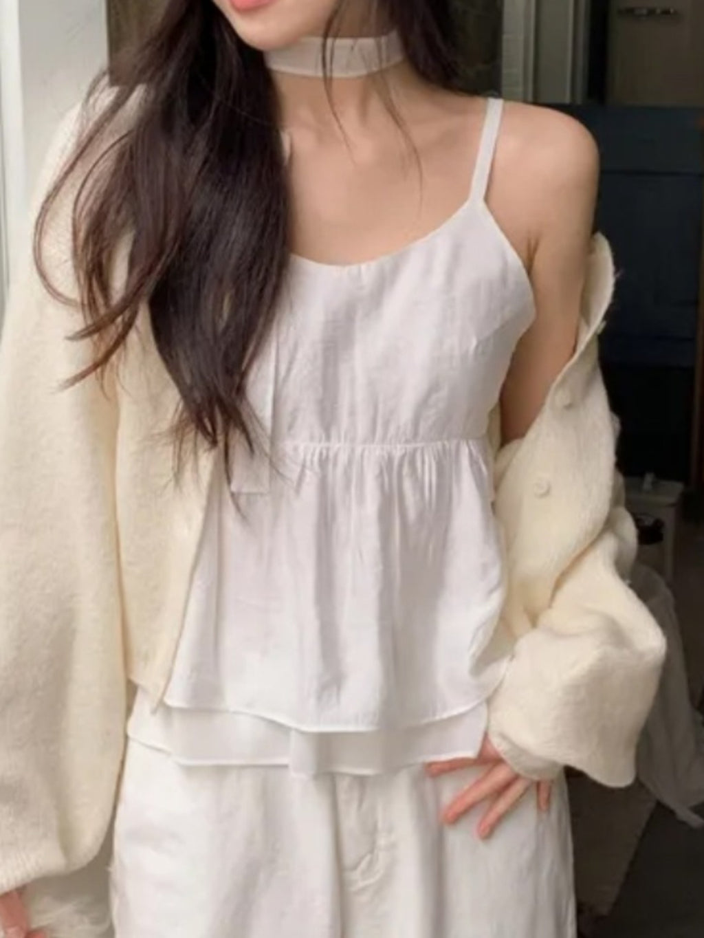 Y2K Women's Sleeveless Tie-Front Crop Top - Stretchy Polyester Vest with Ribbed Cuffs, Machine Washable Casual Streetwear for All-Season Layering