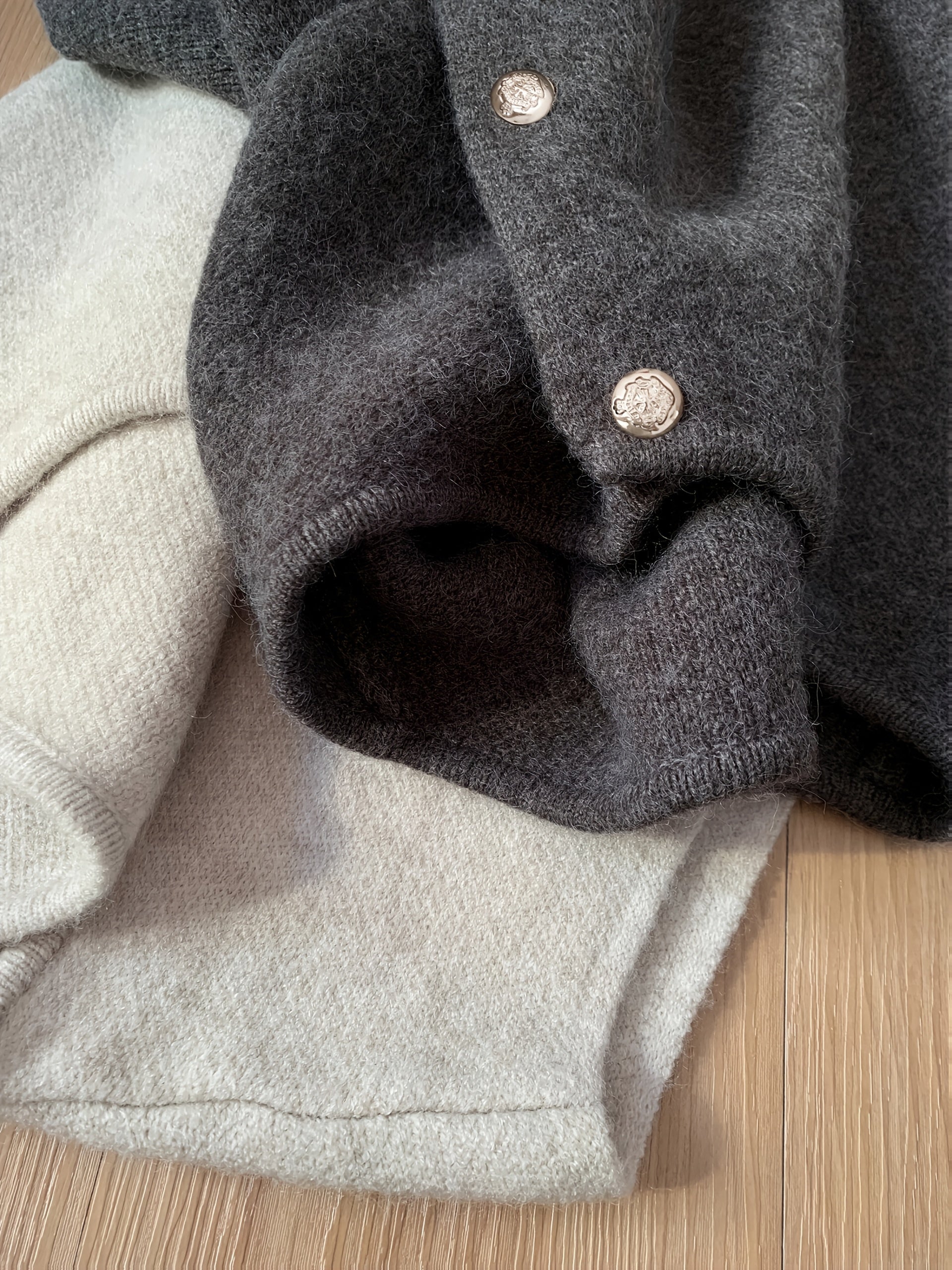 Women'S Chic Cardigan Vest - Button-Up Sleeveless Pullover with Ribbed Texture, Dark Gray, Perfect for Spring\u002FSummer\u002FFall, Casual Wear, Casual Wear Vest | Buttonup Cardigan | Construction, Cardigan Vest